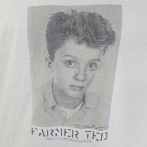 Sixteen Candles Farmer Ted T Shirt Mens Size Medium Vintage 90s Y2K Made In USA - Picture 2 of 9